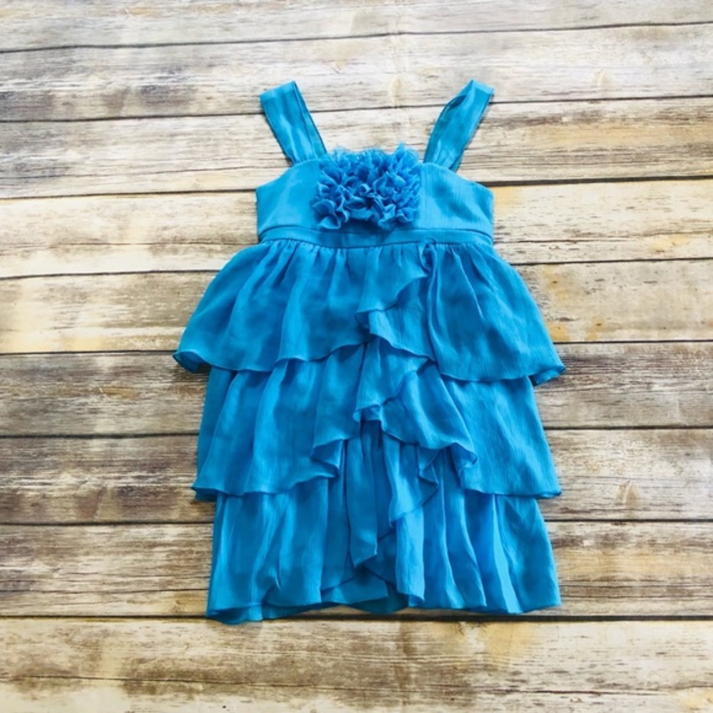 Girls gorgeous blue dress! Size 7